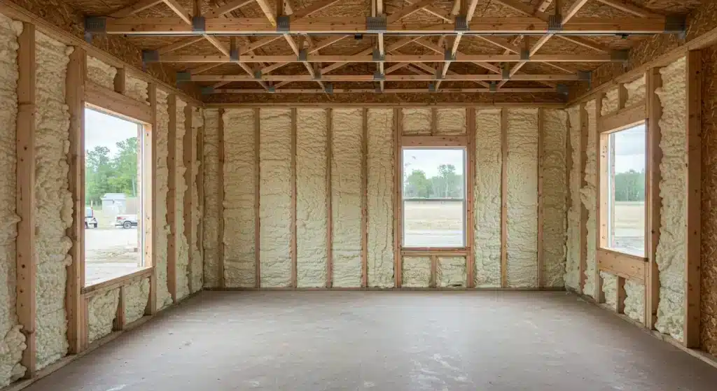 Stop drafts in your kitchen using durable spray foam